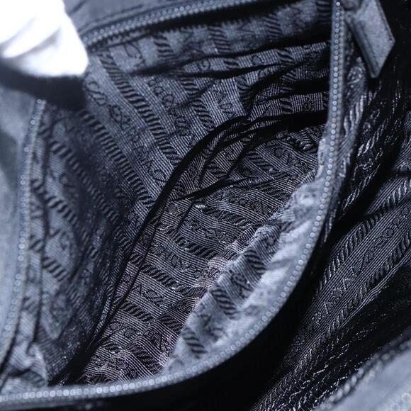 PRADA Tote Bag Nylon Black Silver Auth bs31175 - Picture 11 of 16